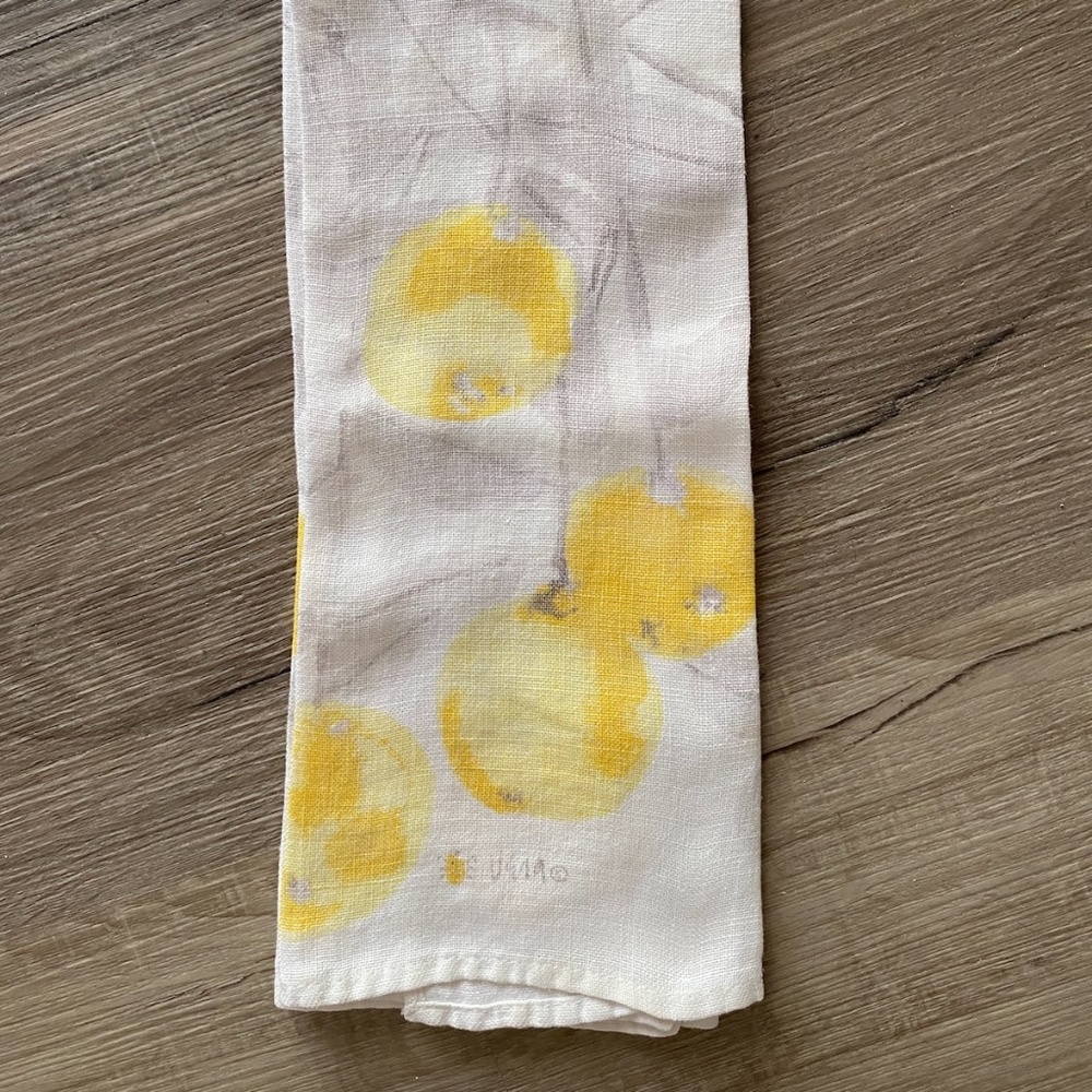 VTG 1960s Vera Linen Lemon Tea Towel Dishtowel Vera Neumann